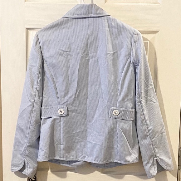 Abbie Mags Blue White Stripe Jacket NWT - Picture 3 of 6